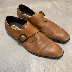 Kenneth Cole Men’s Golden Ticket Dress Shoes Size 10.5 Leather Monkstrap